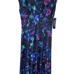 SOLD SOLD SOLD. Ralph Lauren Chaps Blue Multi Colored V-Neck Dress